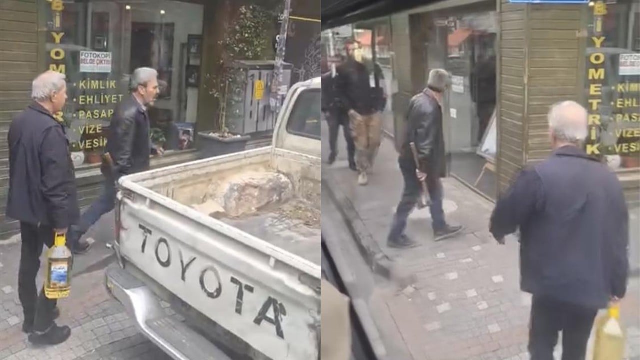 Trafikte tartışma korkuttu Baltalı psikopat şoför ortalığı birbirine kattı