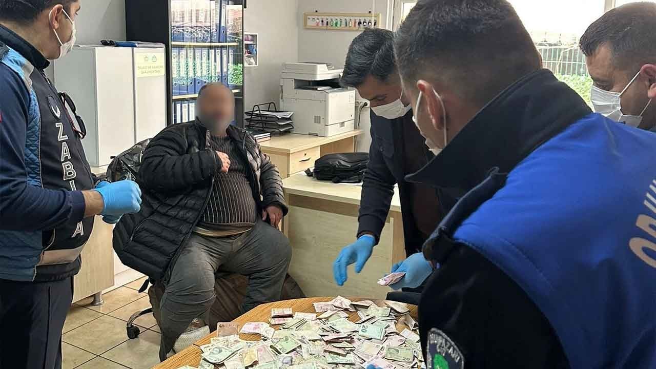 Zabıta bile şaştı kaldı! Dilencinin üzerinden çıkan para dudak uçuklattı: Günlük hasılatı bir servet!