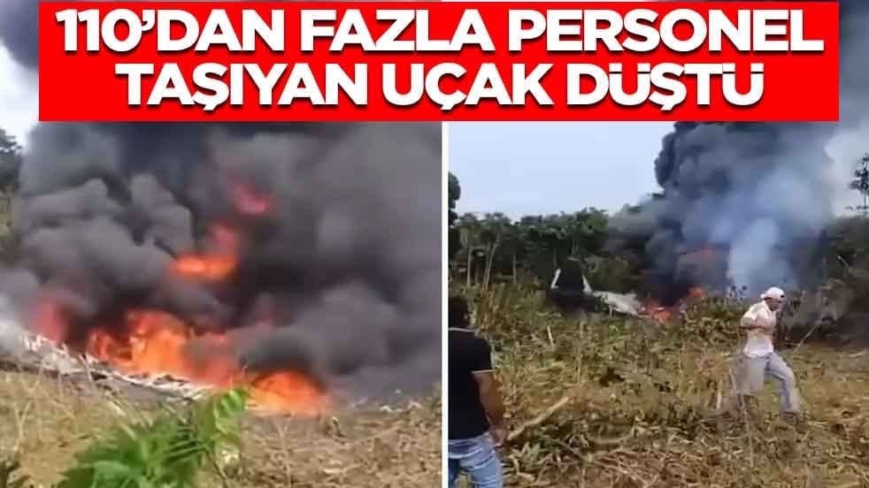 110’dan fazla personel taşıyan uçak düştü