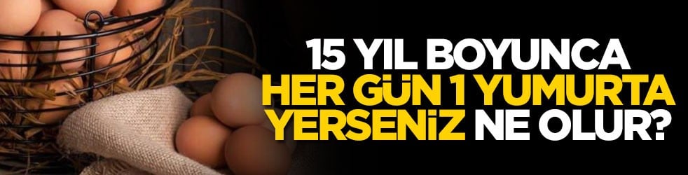 15 yıl boyunca her gün 1 yumurta yerseniz ne olur?