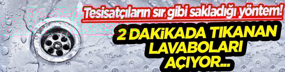 2 dakikada tıkanan lavabo kalmıyor... Tesisatçıların sır gibi sakladığı yöntem! 