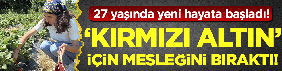 27 yaşında yeni hayatına başladı! 'Kırmızı altın' için mesleğini bıraktı!