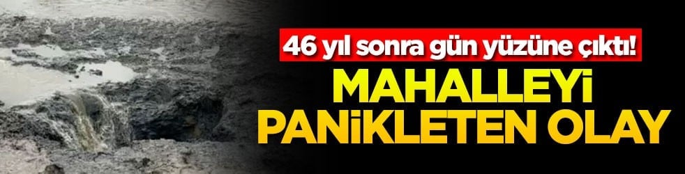 46 yıl sonra gün yüzüne çıktı! Mahalleyi panikleten olay