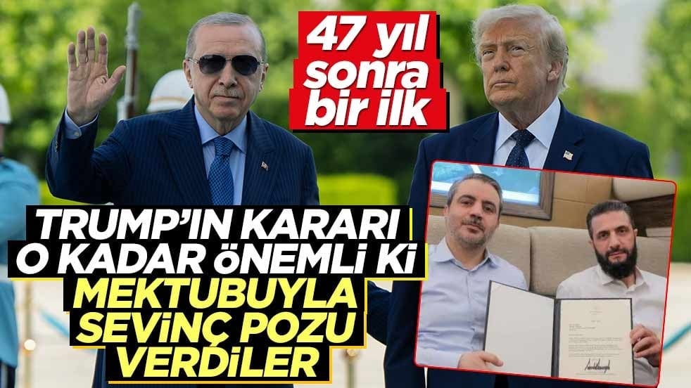 47 yıl sonra iyi haber! Trump'ın kararı o kadar sevindirdi ki mektubuyla poz verdiler