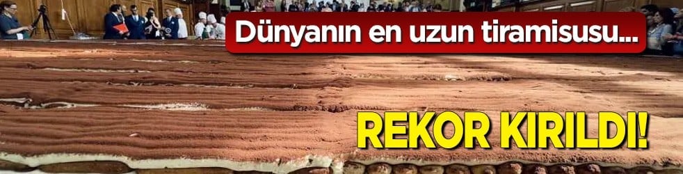 50 bin kedi dili ve 3 binden fazla yumurta: Dünyanın en uzun tiramisusu! 440 metrelik dev tatlı...
