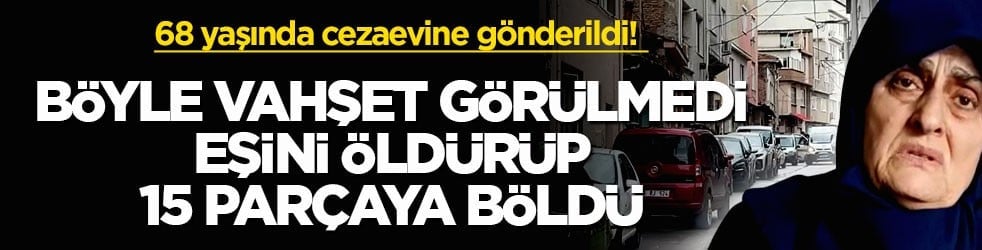 68 yaşında cezaevine gönderildi! Böyle vahşet görülmedi eşini öldürüp 15 parçaya böldü