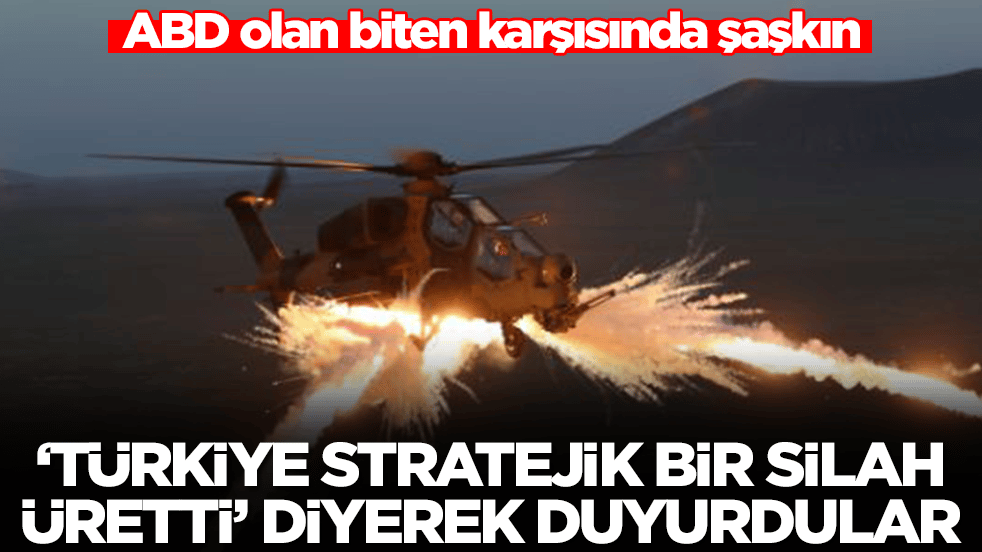 ABD olan biten karşısında şaşkın: 'Türkiye stratejik bir silah üretti' diyerek duyurdular
