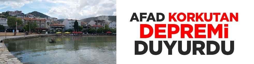 AFAD korkutan depremi duyurdu