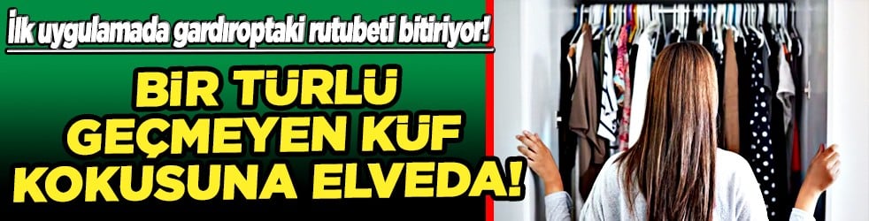 Ağır kokuyu bile: Bir türlü geçmeyen küf kokusuna elveda! İlk uygulamada gardıroptaki rutubeti... 