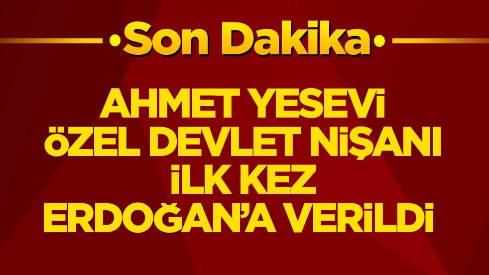 Cumhurbaşkanı Erdoğan'a Kazakistan'da devlet nişanı verildi