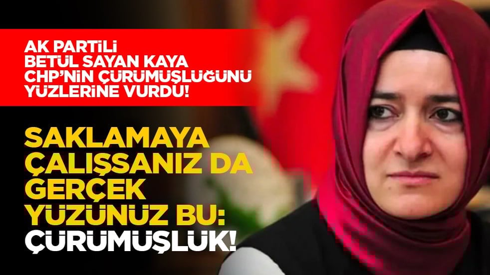 AK Partili Betül Sayan Kaya CHP’nin çürümüşlüğünü yüzlerine vurdu! "Saklamaya çalışsanız da gerçek yüzünüz bu: Çürümüşlük!"