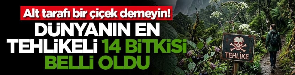 Alt tarafı bir çiçek demeyin! Dünyanın en tehlikeli 14 bitkisi belli oldu