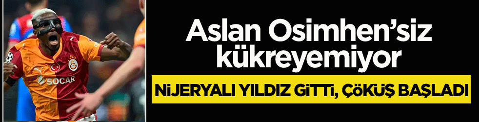 Aslan Osimhen’siz kükreyemiyor! Nijeryalı yıldız gitti, çöküş başladı