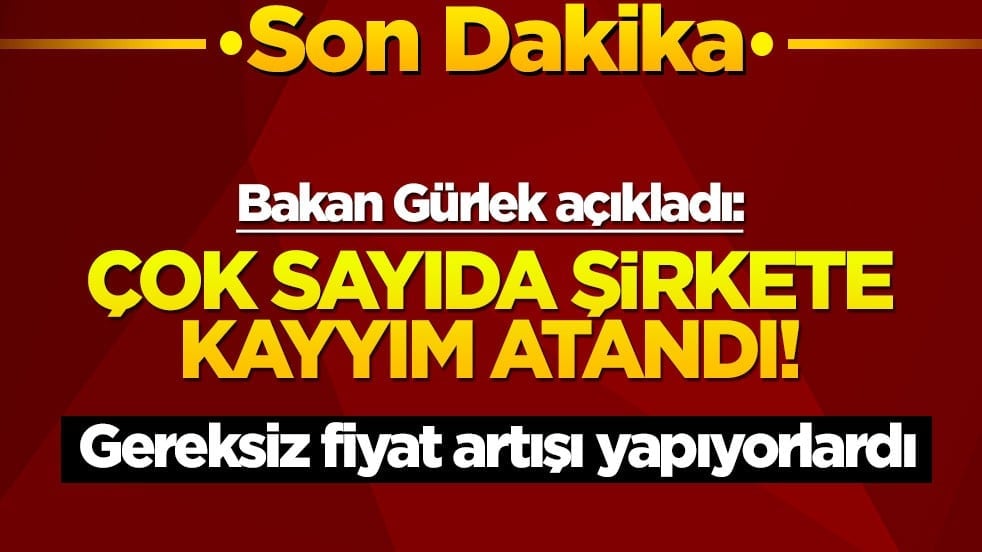 Bakan Gürlek açıkladı: 13 şirkete kayyım atandı!