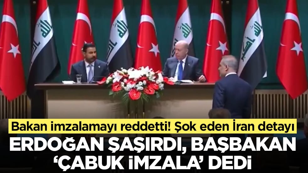 Bakan imzalamayı reddetti! Erdoğan şaşırdı, Başbakan 'çabuk imzala' dedi, şok eden İran detayı