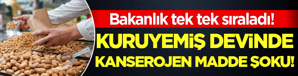 Bakanlık tek tek sıraladı: Kuruyemiş devinde kanserojen madde şoku! 