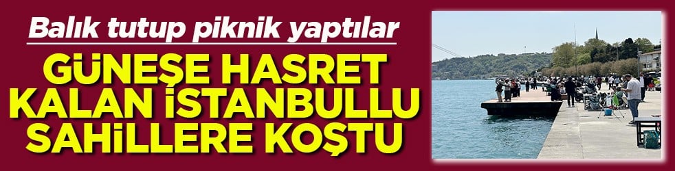 Balık tutup piknik yaptılar Güneşe hasret kalan İstanbullu sahillere koştu