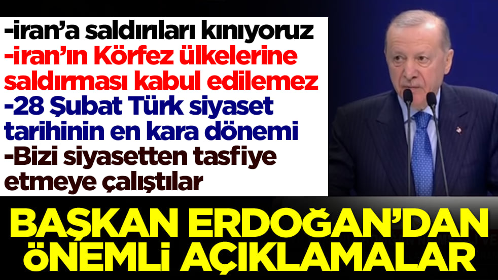 Başkan Erdoğan'dan İran'la ilgili son dakika açıklaması