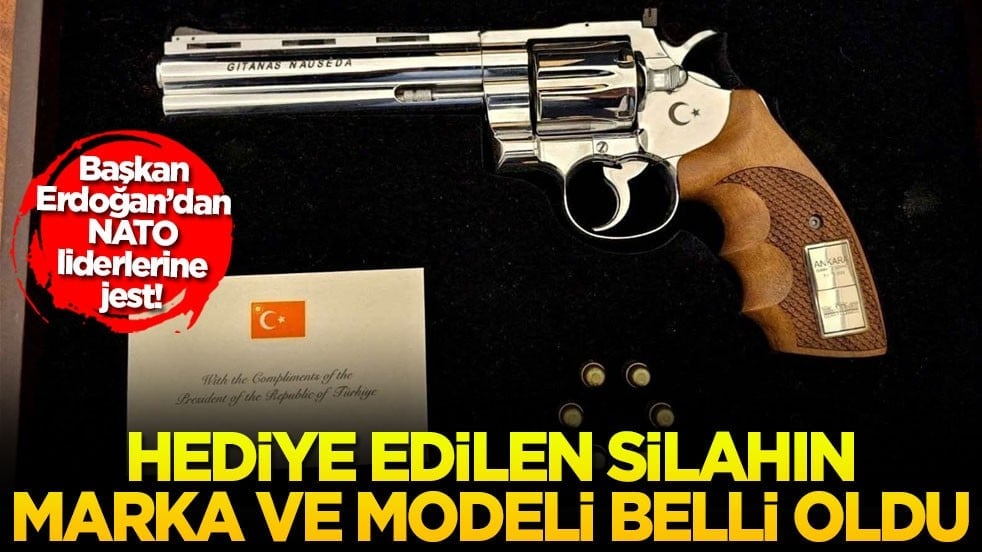 Başkan Erdoğan’dan NATO liderlerine jest! Hediye edilen silahın marka ve modeli belli oldu
