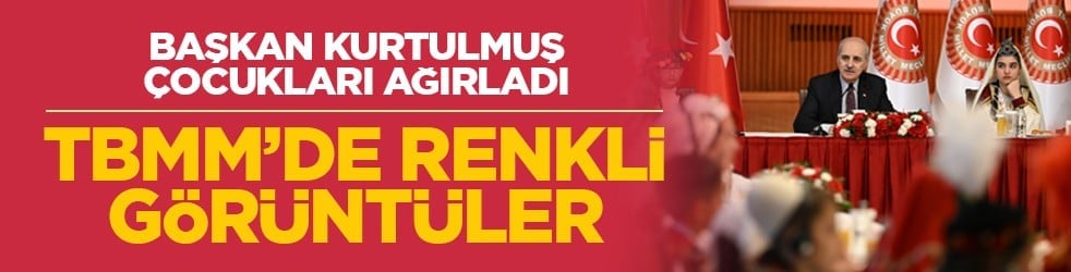 Başkan Kurtulmuş çocukları ağırladı: TBMM’de renkli görüntüler