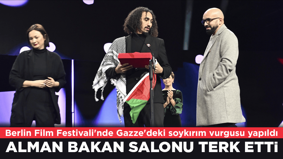 Berlin Film Festivali'nde Gazze'deki soykırım vurgusu yapıldı! Alman Bakan salonu terk etti