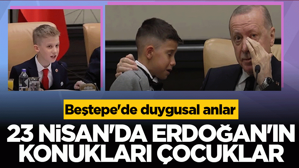 Beştepe'de duygusal anlar! Başkan Erdoğan çocuklarla bir araya geldi