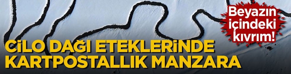 Beyazın içindeki kıvrım! Cilo Dağı eteklerinde kartpostallık manzara