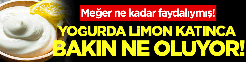 Yoğurda limon katınca bakın ne oluyor! Meğer ne kadar faydalıymış!