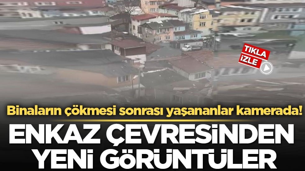 Binaların çökmesi sonrası yaşananlar kamerada! Enkaz çevresinden yeni görüntüler