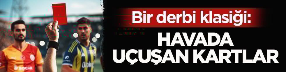 Bir derbi klasiği: Havada uçuşan kartlar