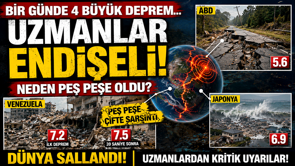 Bir günde neden 4 büyük deprem oldu? Uzmanlar aynı soruya cevap arıyor