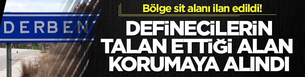 Bölge sit alanı ilan edildi! Definecilerin talan ettiği alan korumaya alındı