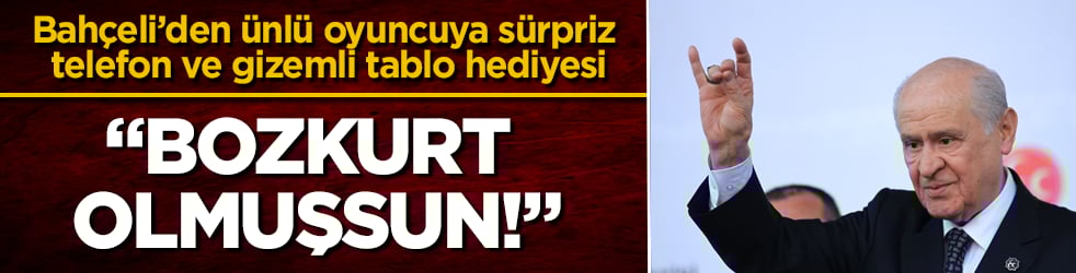 "Bozkurt olmuşsun!" Devlet Bahçeli’den ünlü oyuncuya sürpriz telefon ve gizemli tablo hediyesi