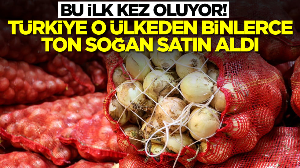 Bu ilk kez oluyor: Türkiye o ülkeden tonlarca soğan aldı