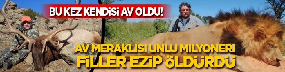 Bu kez kendisi av oldu! Av meraklısı ünlü milyoneri filler ezip öldürdü