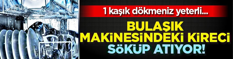 Bulaşık makinesindeki kireci söküp atıyor! 1 kaşık dökmeniz yeterli... Bu basit yöntem ne?