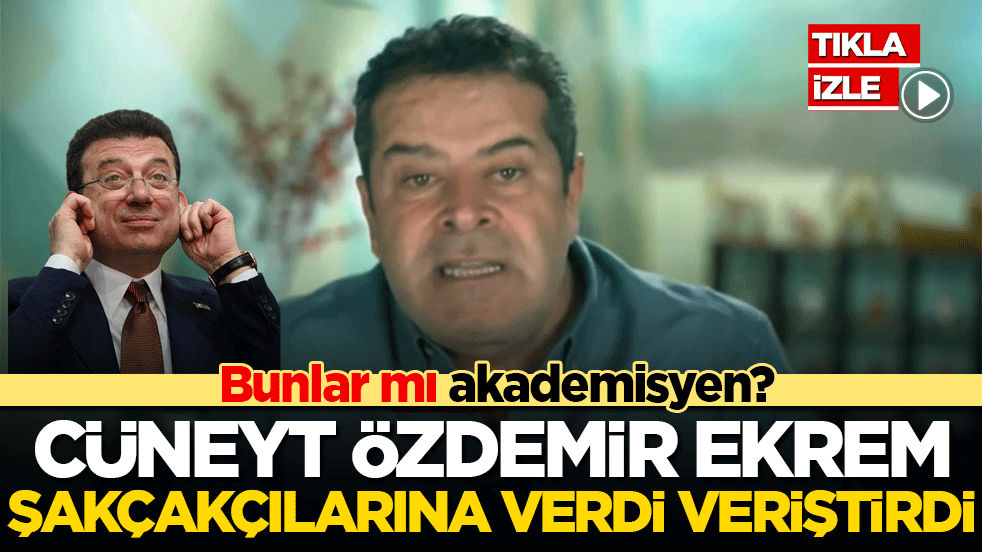 Bunlar mı akademisyen? Cüneyt Özdemir Ekrem şakçakçılarına verdi veriştirdi