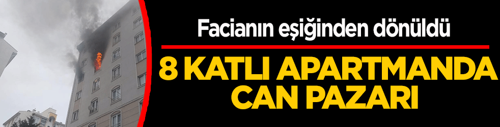 Bursa’da 8 katlı binada korkutan yangın: Facianın eşiğinden dönüldü