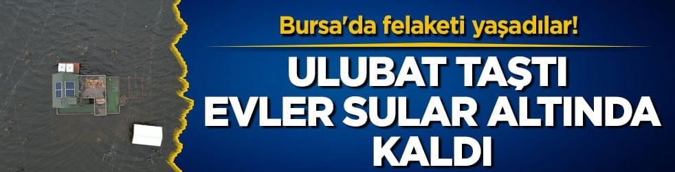 Bursa'da felaketi yaşadılar! Ulubat taştı evler sular altında kaldı