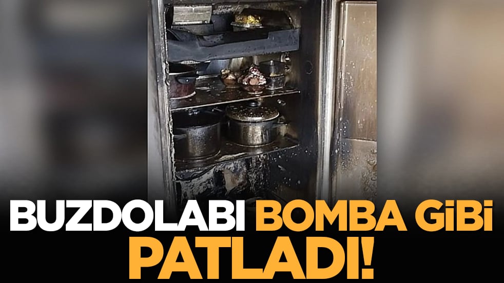 Buzdolabı bomba gibi patladı!