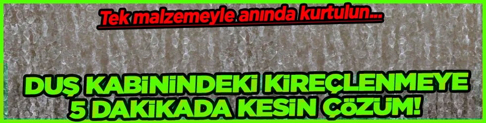 Camlarda kalan sular kuruyunca... Duş kabinindeki kireçlenmeye 5 dakikada kesin çözüm!