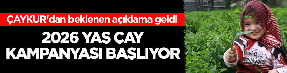 ÇAYKUR'dan beklenen açıklama geldi! 2026 yaş çay kampanyası başlıyor