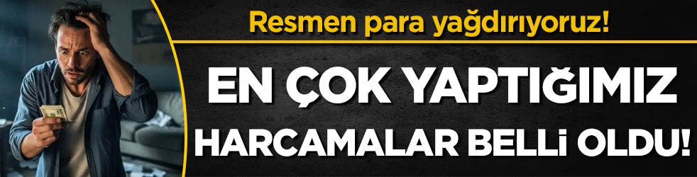 Cebimizi en çok yakan harcamalar belli oldu! Resmen para yağdırıyoruz!