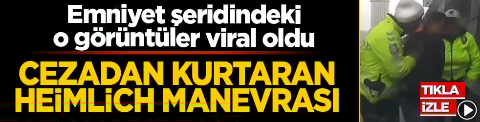 Cezadan kurtaran Heimlich manevrası! Emniyet şeridindeki o görüntüler viral oldu