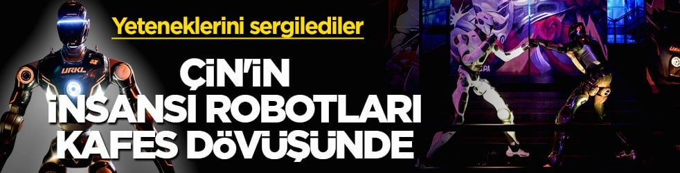 Çin'in insansı robotları kafes dövüşünde