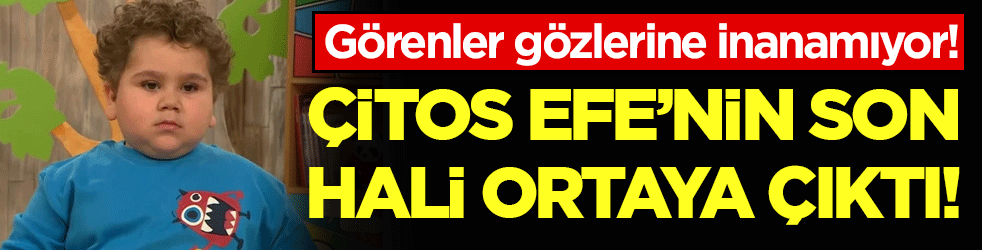 Çitos Efe'nin son hali ortaya çıktı! Görenler gözlerine inanamıyor!