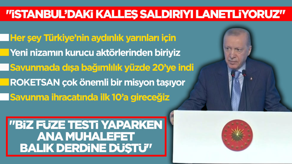 Cumhurbaşkanı Erdoğan: İstanbul’daki kalleş saldırıyı lanetliyoruz