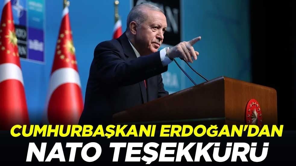Cumhurbaşkanı Erdoğan'dan NATO teşekkürü