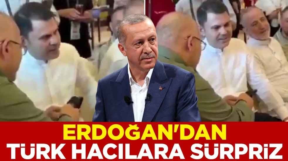 Cumhurbaşkanı Erdoğan'dan Türk hacılara sürpriz