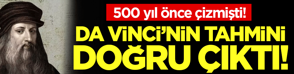 Da Vinci 500 yıl önce çizmişti: Öngörüsü doğru çıktı!